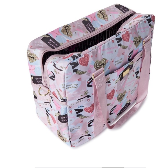 Women's River Large White Multi Printed Weekender Bag - Picture 4 of 5